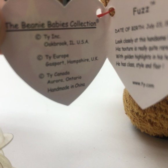 Fuzz Error -TY Beanie Babies FUZZ W/ERROR TAGS--Rare Tag Errors - Picture 6 of 9